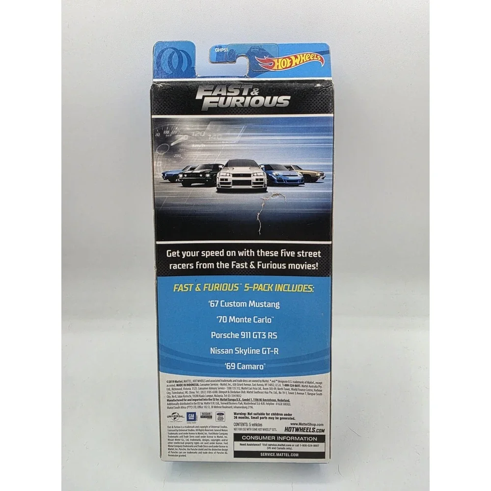 Hot Wheels-Fast And Furious -Paul Walker/Brian O'Conner -Diecast Cars Collection